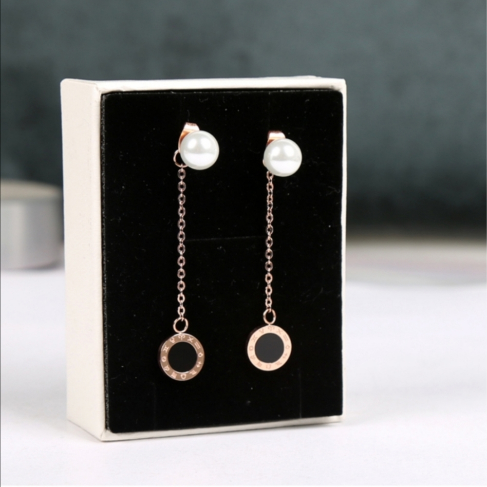 18k rose gold plated zodiac earrings
